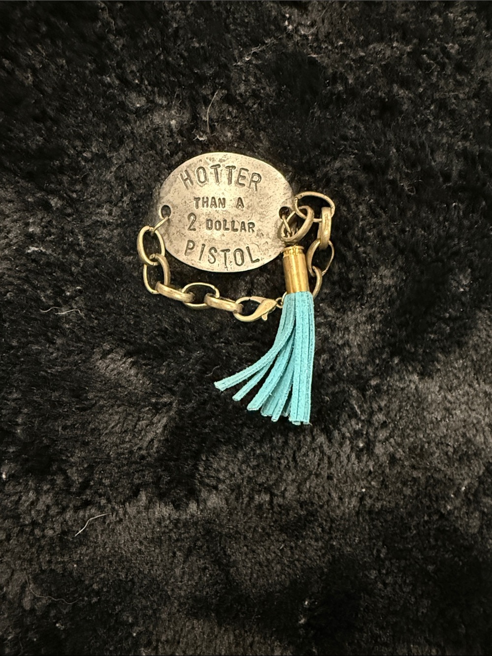 Vintage-Inspired Turquoise Tassel Bracelet